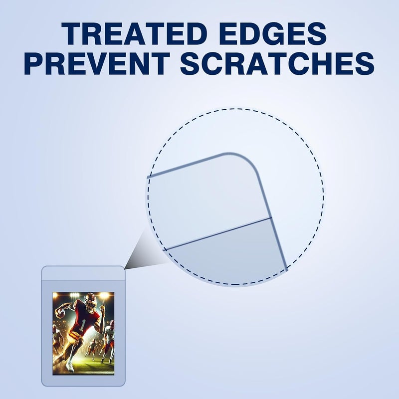 CARDARCHIVER 300ct Semi Rigid Card Holders - Card Sleeves & Premium Protection for Graded Cards, Trading Cards & Baseball Collectibles with Cards Sleeve, 1/2" Lip Grading Slabs (Archival-Quality Storage) - Image 5